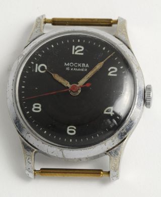 Moskva Seltene Soviet Armbanduhr.  Made In Ussr Vintage Rare Mocba Watch.  Moskow Bild