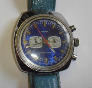 Alte Herrenuhr Chronograph Rego,  Vintage 1960/70er Jahre,  Cal.  Lapanouse 2370 Bild