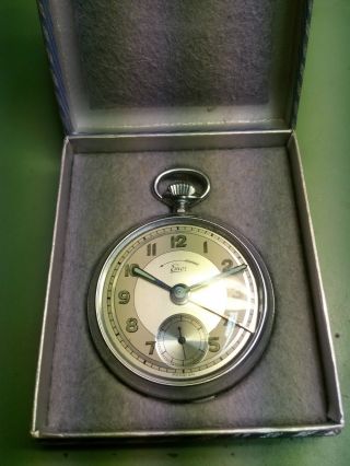 Emes Taschenuhr Mechanisch Mit Wecker Uhrmacher Nachlass Bild