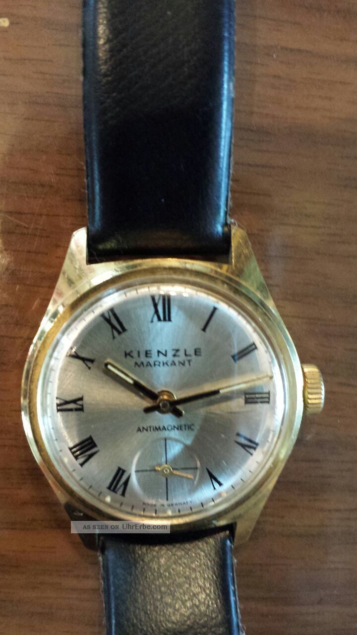 Uhr Armbanduhr Alte Kienzle Markant Mechanisch Handaufzug Armbanduhren Bild