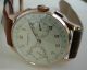 18k Roseegold Baume Mercier Chrono V 1948 - Art Deco - Oversize 37mm,  S.  G.  Erhalten Armbanduhren Bild 4