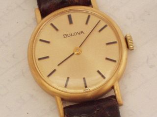 Armbanduhr Bulova 750er Gold Handaufzug Uhr Bild