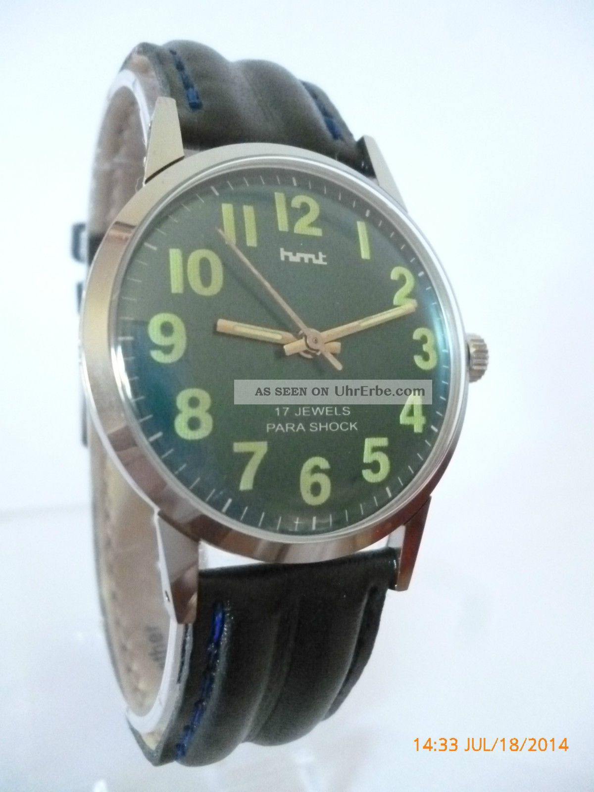 Rare Hmt Green Eye Military Handaufzug,  Vintage, Armbanduhren Bild