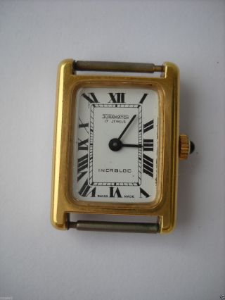 Jura Watch,  Damen,  Armbanduhr,  Handaufzug,  Vergoldet,  Tankform Bild