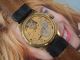 Vintage Zentra - Skellettuhr - Glasboden Uhr Im Gold - Handaufzug Armbanduhren Bild 1