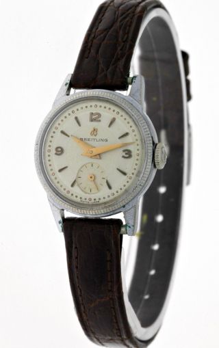 Vintage Breitling Small Second 847 - 81 Damen Armbanduhr Handaufzug FÜnziger Jahre Bild