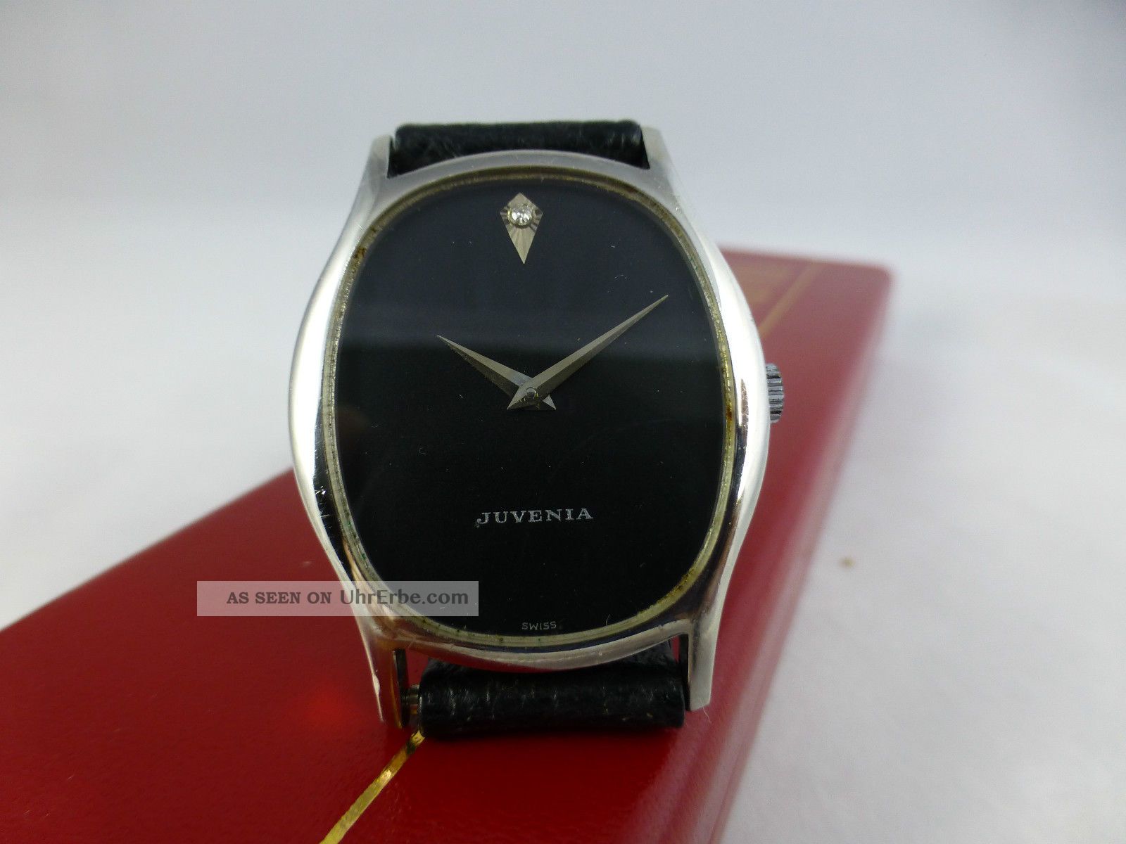 Juvenia Mfg 1115,  Handaufzug,  Edelstahl,  Uhrenbox,  Vintage 1920 - 70 Armbanduhren Bild