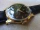 Omega 18 Karat Gold Uhr Handaufzug Kaliber 266 Schwarzes Blatt Kleine Sekunde 1a Armbanduhren Bild 10