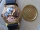Omega 18 Karat Gold Uhr Handaufzug Kaliber 266 Schwarzes Blatt Kleine Sekunde 1a Armbanduhren Bild 4