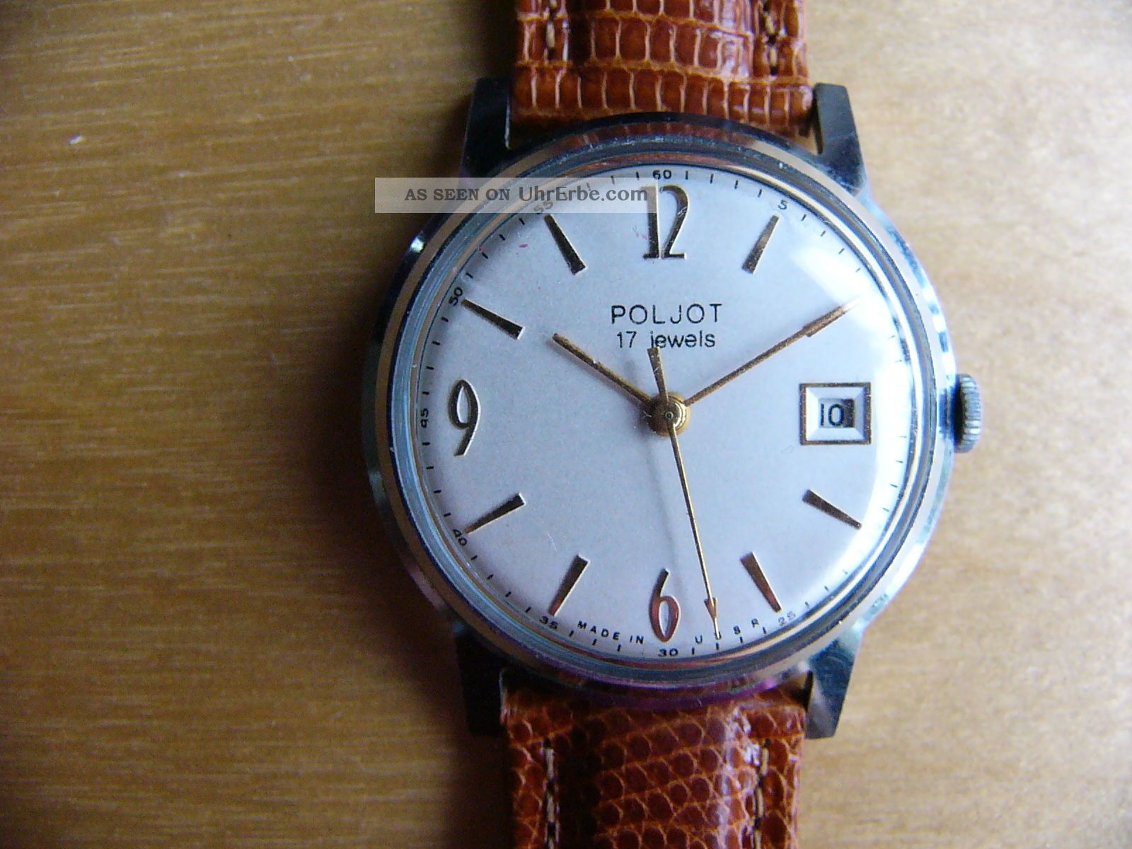 Herrenarmbanduhr Poljot,  Handaufzug,  60er Jahre Armbanduhren Bild