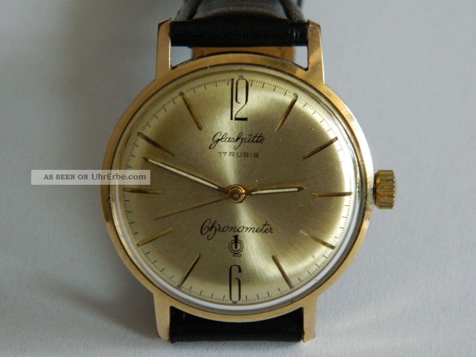 Glashütte Gub Herrenuhr Chronometer Kal.  70.  3 Top Armbanduhren Bild