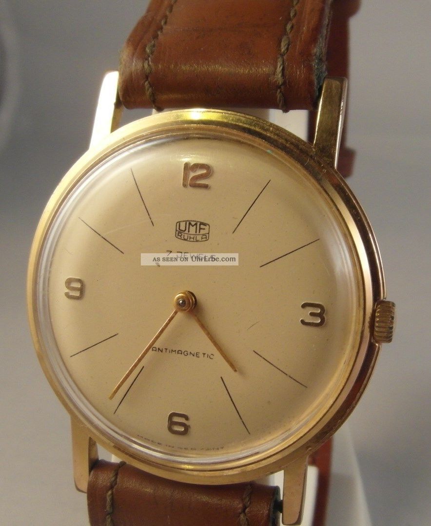 Wunderschöne Umf Ruhla Uhr Vintage 7.  Jewels Germany Ddr Um 1960 - 70 Antimagnetic Armbanduhren Bild