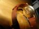 Omega Seamaster Gold 585 Herrenuhr Mit Lederarmband Vintage Handaufzug Armbanduhren Bild 3
