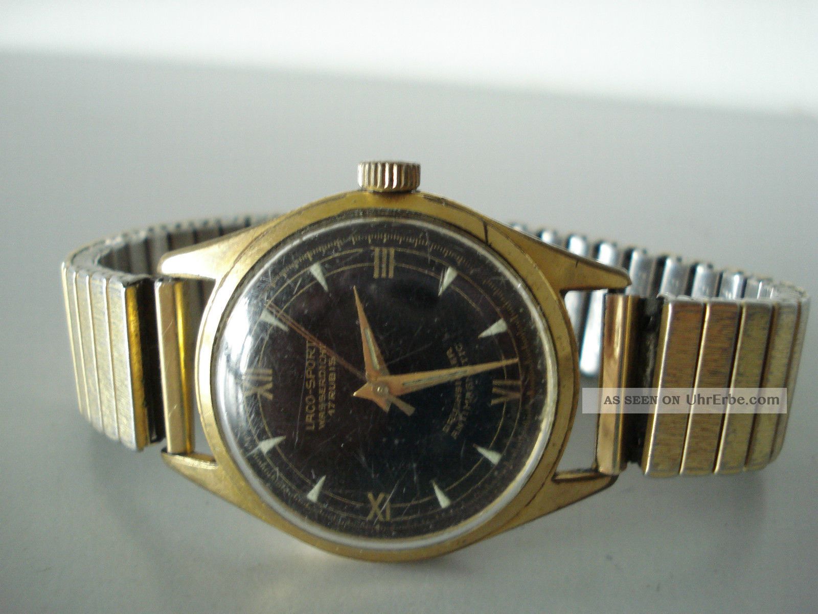 Laco - Sport Vw 100.  000 Kilometer Vintage Hau.  Handaufzug Um1950 Ansehen LÄuft Armbanduhren Bild