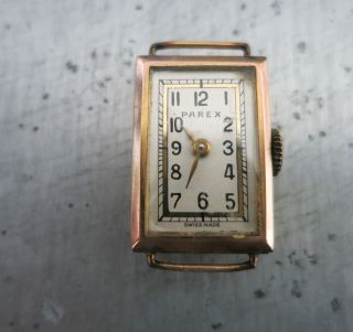 1920 - 1940 Art Deco 9ct Rot Gold Armband - Uhr 