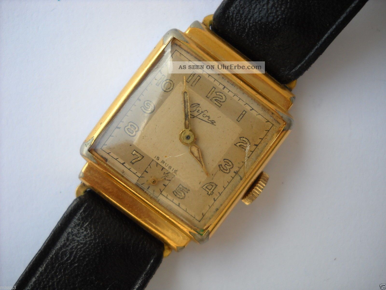 Bifora,  Armbanduhr,  Vergoldet,  Handaufzug,  älter Armbanduhren Bild