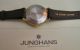 Schöne Große Hau Junghans,  60er Jahre,  Handaufzug,  Gelbgold - Double/edelstahl Armbanduhren Bild 3