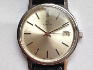 Schöne Omega Edelstahl - Mechanische Uhr Cal 1030,  Top Bild