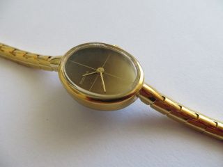 Bezaubernde Dugena Damen Armbanduhr Schweiz Mechanisch Gold Läuft Bild