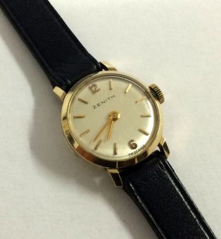 Schöne Zenith 18k,  750 Gold,  Handaufzug Damen Uhr,  Cal.  1520. Bild