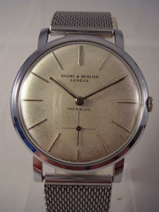Vintage Baume & Mercier Armbanduhr Herrenuhr Mechanisch Handaufzug 50er Jahre Bild