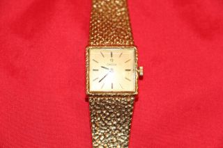 Omega Damenuhr Gold,  750er,  Goldarmband,  Handaufzug Bild