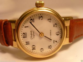 Glashütte Dau Uhr Gold Handaufzug & Papiere 1995 Glashutte Ladies Watch Bild