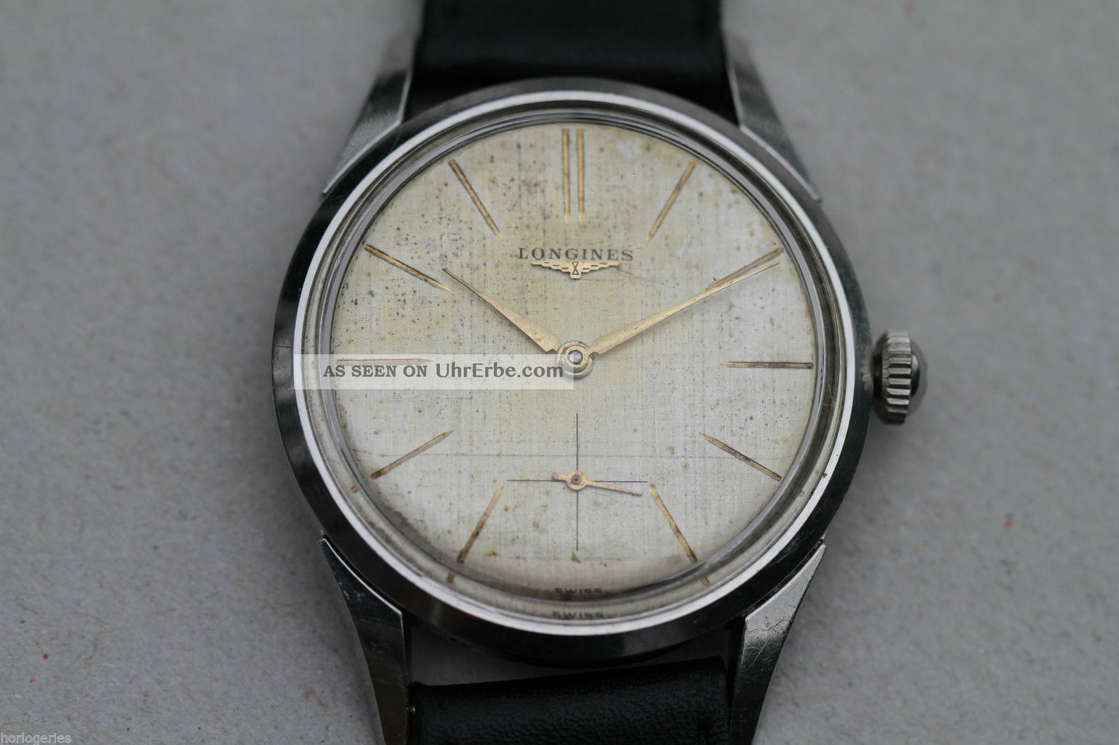 Herrenuhr Longines,  Handaufzug,  50er Jahre Armbanduhren Bild