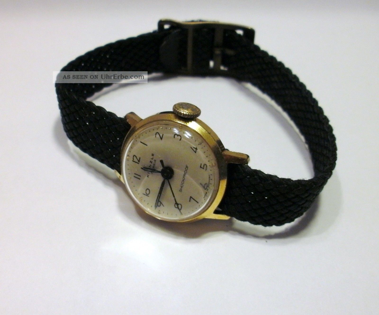 Alte Kienzle 074/30 Damenuhr Uhr Dau 7 Jewels M.  Altem Textilband - Ansehen Armbanduhren Bild