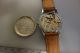 Vintage Helvetia Mechanik Calender Uhr Stahl 35mm Armbanduhren Bild 2