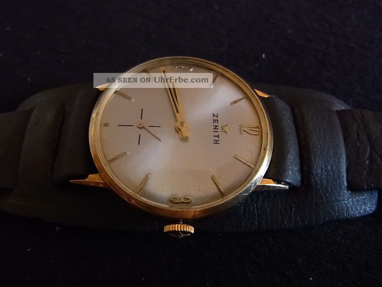 Luxus Herrenuhr Fa Zenith Herrenuhr Schweiz 1965 - Läuft Perfekt Überholt Armbanduhren Bild