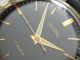 Alte Bellana Armbanduhr Dienstuhr Gold 60er Jahre Schwarzes Zifferblatt Datum Armbanduhren Bild 1