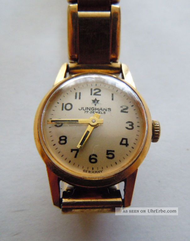 Junghans Damenarmbanduhr Alt 60 Iger Jahre ? Vergoldet Vintage 3919