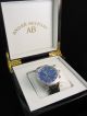 André Belfort Aviateur Stahl Herren Armband Uhr Blaues Ziffernblatt Automatik Armbanduhren Bild 1