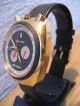 Jacky Ickx Easy Rider Chronograph Bullhead,  Date,  Vergoldet,  Handaufzug,  Kult Armbanduhren Bild 2