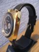 Jacky Ickx Easy Rider Chronograph Bullhead,  Date,  Vergoldet,  Handaufzug,  Kult Armbanduhren Bild 3