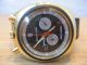 Jacky Ickx Easy Rider Chronograph Bullhead,  Date,  Vergoldet,  Handaufzug,  Kult Armbanduhren Bild 4