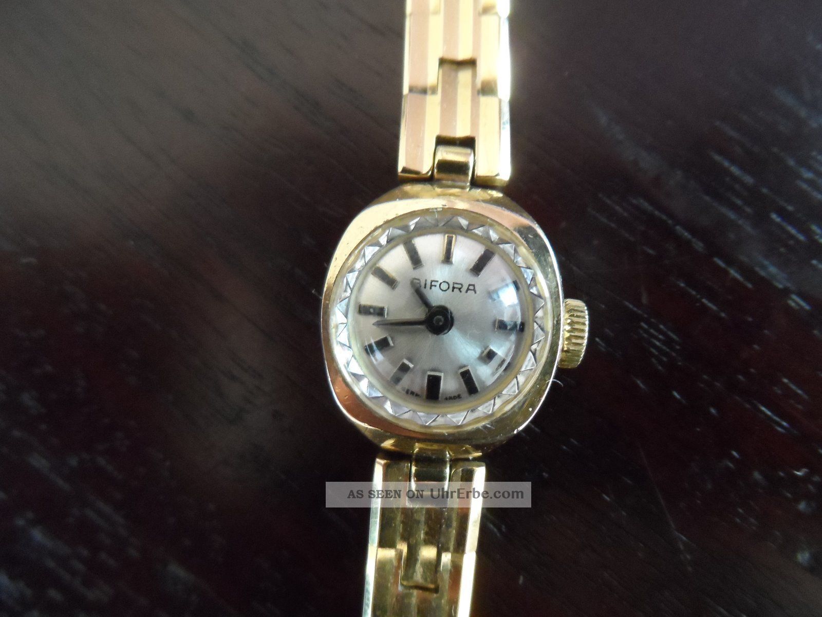 Damenuhr Damen Uhr Armbanduhr,  Vergoldet,  Bifora,  Handaufzug,  Ca.  17cm Länge Armbanduhren Bild
