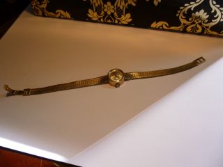 Damenarmbanduhr Armband Und Uhr 585 Gold Gestempelt Aus Nachlass V.  Großvater Bild