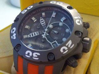 Invicta Chronograph Orange 500m Diver Taucheruhr Männeruhr Swiss Made, Bild