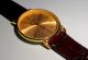 Luxus Armbanduhr Gold Leder Braun Herren Uhr Quarzuhr Leiht Armbanduhren Bild 2