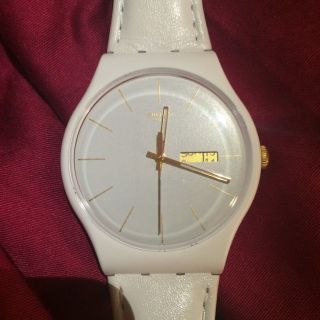 Swatch Gent White Character Dau Lady (suow703) Ovp,  No Scratches,  Weiß Gold Bild