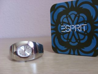 Esprit Damen Armbanduhr Uhr Spangenuhr Silber Unbenutzt Im Geschenke Box Bild