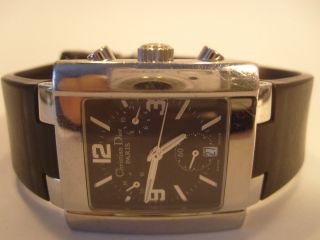 Christian Dior D81 - 100 Riva Chronograph Date Stainless Steel Man Watch Bv 4490 Bild