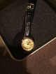 Yves Camani Damenuhr Vergoldet 999.  9 Blattgold Schwarzes Weihnachtsgeschenk Armbanduhren Bild 1