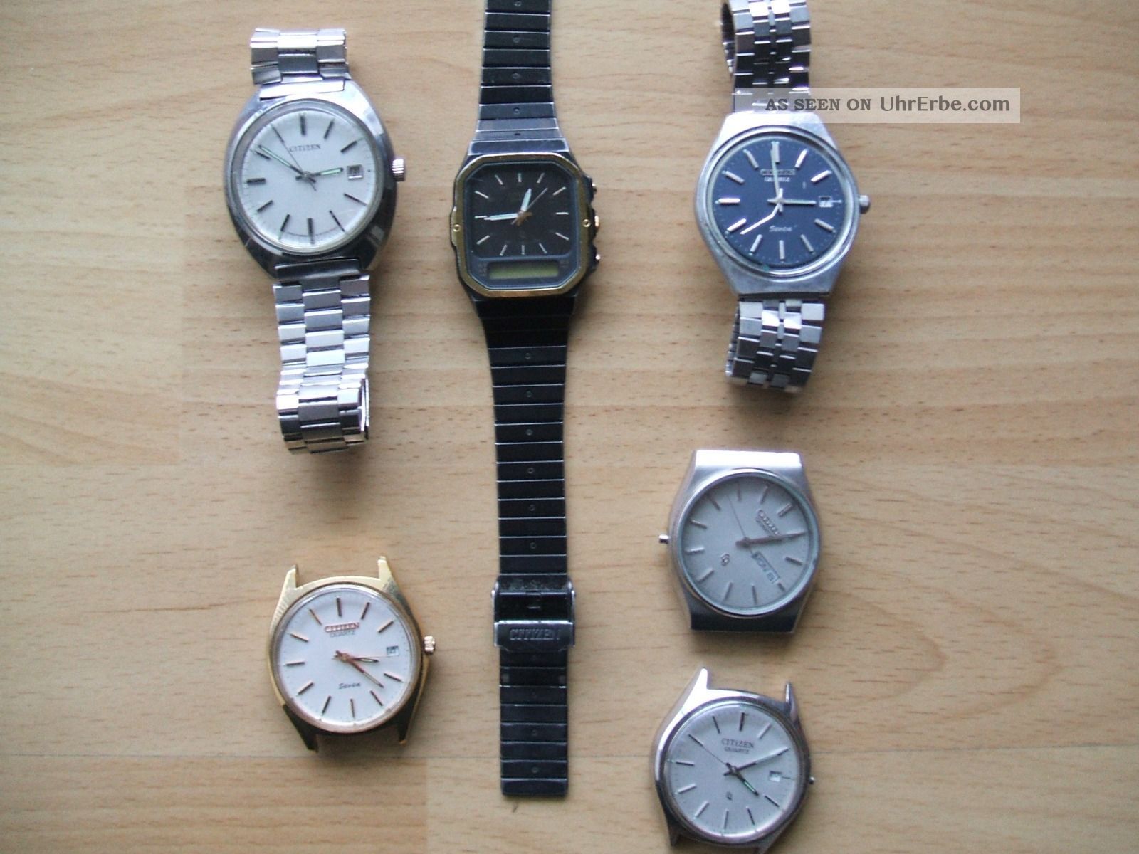Defekte Uhrsammlung An Bastler 5 Stück Verschiedene Citizen Armbanduhr Armbanduhren Bild