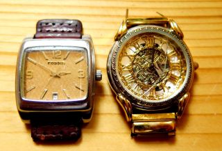 Fossil Uhren Sammlung Konvolut Retro Vintage Hau Dau - Uhren Laufen Bild