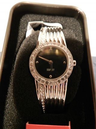 Esprit Damen - Armbanduhr Capillaire Analog Quarz Silver/black Es103752001 Bild