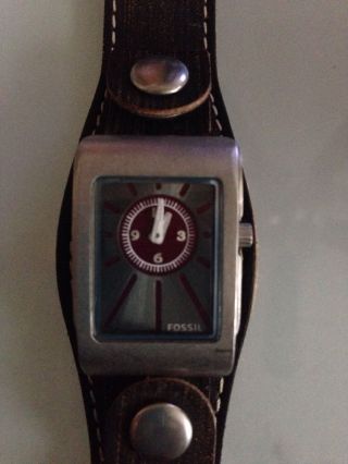 Fossil Armbanduhr In Grau & Pink Bild