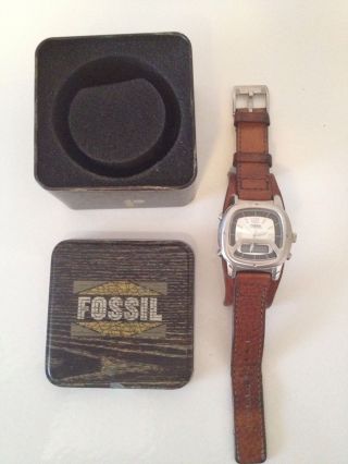 Fossil Herrenuhr Braunes Leder Armband Bild